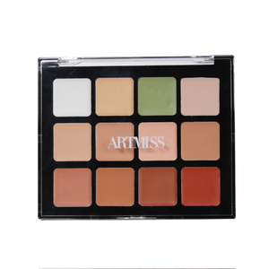 Artmiss Tùy Chỉnh <span class=keywords><strong>Pro</strong></span> Kem Che Khuyết Điểm 12 Màu Sắc Không Thấm Nước Khuôn Mặt Lâu Dài Nền Tảng Kem Đường Viền Bảng Màu Kem Che Khuyết Điểm Nhãn Hiệu Riêng - Product Image 1