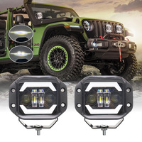 Barra de Luz LED de Trabajo de 5 Pulgadas, Montaje Empotrado, H4, Todoterreno, 4X4, Faro Delantero, Atv, Niva, Lada, JK, TJ, Coche, 12V, 24V, Luz Antiniebla LED para Conducción