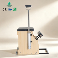 Chaise Wunda en bois d'érable CONTRON, couleur de cuir personnalisée, réglable, durable, écologique, multifonctionnelle, professionnelle pour studio de Pilates