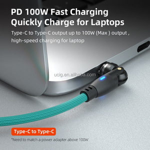 Cavo magnetico USB-C 9pin 100W | Testa di rotazione 540 3 in 1 tipo C 5A cavo di ricarica rapida per telefono 3.3ft 5.9ft - Product Image 3