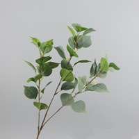 Composition florale artificielle en plastique style forêt avec feuilles d'eucalyptus et de Bodhi, 80 cm, écologique, pour mariage et Nouvel An