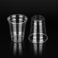 Logo Personnalisé jetable En Plastique Transparent Smoothie Verre 16 oz Gobelets En Plastique Avec Couvercles Pour La Vente En Gros