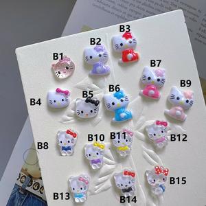 <span class=keywords><strong>Buona</strong></span> notte KT Cat Bling ciao simpatici accessori in resina per gattino Mini cartoni animati charm per unghie per accessori fai da te - Product Image 6