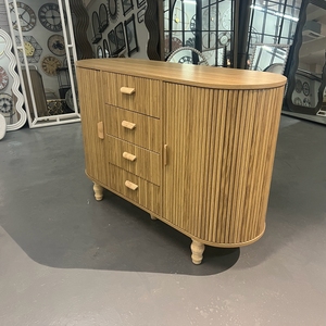 Juego de mesa de comedor de pino macizo circular de alta calidad estilo japonés multifuncional con crestas para hoteles y restaurantes - Product Image 5