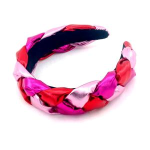 مخصص ملون فاخر مضفر عقال للنساء رائع فتاة مصمم قماش معدني بالجملة - Product Image 1