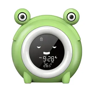 Horloge de chevet led, 5 couleurs changeantes, 5 types de lumières d'alarme en option, veilleuse, horloge de nuit pour le sommeil des enfants