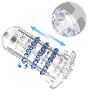 Masturbador masculino automático caliente para hombres con 10 juguetes sexuales Stroker de textura realista vibratoria de empuje - Product Image 2