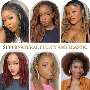 Mèches de cheveux naturels super légères Afro Kinky en vrac, brun chocolat, 50 grammes, de 8 à 20 pouces, pour salons aux États-Unis et au Nigeria - Product Image 6