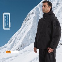 Ensemble veste et pantalon de chasse camouflage thermique d'hiver pour homme, imperméable, entièrement thermocollé, tenue tactique de survie en plein air