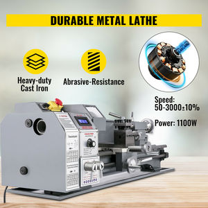 Top High Speed 1100W 38MM 50-3000RPM <strong>Machine</strong> Mini Manual <strong>Lathe</strong> For Metals Wood 220X600MM - Product Image 5