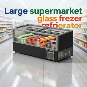Congélateur vitrine commercial incurvé à économie d'énergie pour supermarchés, idéal pour Lulu et <span class=keywords><strong>Carrefour</strong></span> - Product Image 5