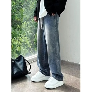 Jean baggy pour homme, coupe oversize, style streetwear vintage, denim bleu-noir, jean baggy pour homme - Product Image 3