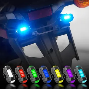 7 colores Drone luz estroboscópica USB LED anticolisión bicicleta cola/modelo avión noche vuelo Mini señal intermitente luz de advertencia