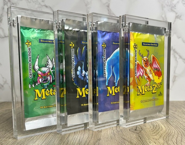 Acrylic Pokemon BLISTER Booster Pack  Display Case With Magnetic Lid for MetaZoo Trading Card Game Display
