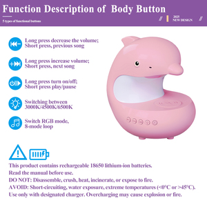 Đèn ngủ đa chức năng hiện đại điều khiển từ xa 15W tích hợp sạc không dây nhanh, loa Bluetooth, đèn LED RGB - Product Image 6
