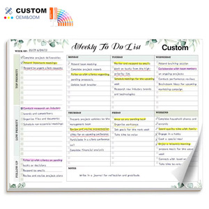 Bloc de notas personalizado para hacer, organizador de diario, cuaderno anual de 54 <span class=keywords><strong>semanas</strong></span>, planificador semanal, libro de <span class=keywords><strong>Agenda</strong></span> para gestión y planificación - Product Image 1
