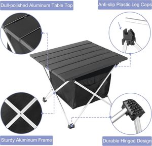 Aluminum Folding Camping <b>Table</b> with Carrying Bag for Farmhouse & Outdoor Adventure Fishing Use - Product Image 5