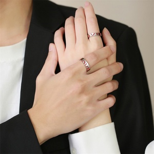 Wholesale Women <b>Ring</b> Diamond Stainless Steel Couple <b>Ring</b> <b>Set</b> Good Quality Wedding <b>Rings</b> Fashion Jewelry - Product Image 3