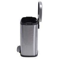 5L Basics En Acier Inoxydable Rectangulaire Soft-close Poubelle Étape Poubelle Poubelle Pédale