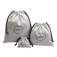 Pochette de luxe écologique personnalisée en coton pour portefeuille, parfum, chaussures, sac à main, sac anti-poussière avec logo sérigraphié réutilisable, cadeau artisanal
