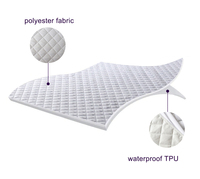 Protège-matelas d'hôpital personnalisable, doux, respirant et imperméable, à poches profondes, style uni, en polyester, pour usage domestique