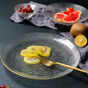 Horizontale Glassc halen im japanischen Stil Kreative Gemüses alat schale Western Food Teller