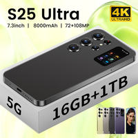 Smartphone Android S25 Ultra transfrontalier le plus vendu 16+1 To avec écran secondaire TK – Téléphone portable de commerce extérieur