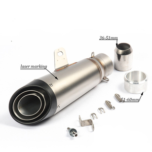 Slip-on silenciador de escape universal de escape de la motocicleta de acero inoxidable moto para CBR650/NINJA650 motor - Product Image 1