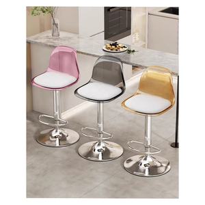 Chaises <span class=keywords><strong>de</strong></span> comptoir pour cuisine, tabourets <span class=keywords><strong>de</strong></span> <span class=keywords><strong>bar</strong></span>, meubles, chaises pivotantes réglables en hauteur pour restaurant et <span class=keywords><strong>bar</strong></span>, transparentes - Product Image 3