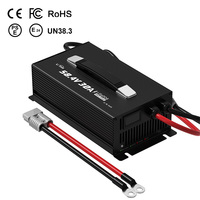 Chargeurs de batterie LiFePO4 48V 10A Protection contre l'inversion de polarité avec indicateur LED Chargeur de batterie au lithium à usage industriel