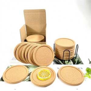 <b>Cork</b> <b>Coasters</b> Insulated Table Mat Kitchen Absorbent Non-Slip Square Round Insulation Custom Mat <b>Cork</b> <b>Coasters</b> - Product Image 2