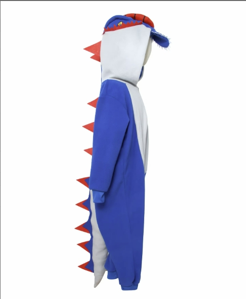 Drago blu-grigio a due creste