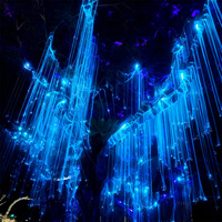 Decoración de Árboles para Exteriores con Luz de Fibra Óptica RGB que Cambia de Color, Resistente al Agua IP65, para Iluminación de Navidad, Festivales, Jardines y Plazas