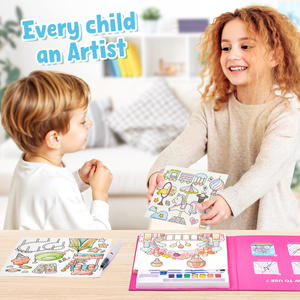 Набор для рисования водой Joycat: Волшебный парк, акварельные книги для детей с 2 кистями, развивающие игрушки - Product Image 5