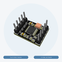 Module de commande de moteur DC double miniature avec contrôle de vitesse PWM, marche avant/arrière et freinage pour voiture robot Arduino
