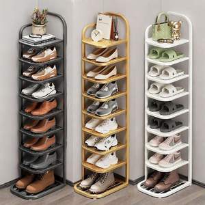 Étagère à chaussures minimaliste multi-niveaux, gain de place pour l'entrée, la maison, le dortoir, les chaussures de sport, anti-moisissure, design en fer forgé - Product Image 2
