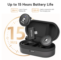Microphone sans fil Boya OMIC-D/U, réduction du bruit avec étui de charge pour iPhone USB-C smartphones Android ordinateurs portables