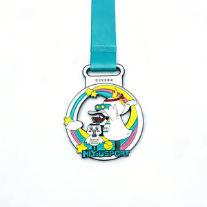 Medaglia per Sfida Ciclistica Aziendale - Design 3D Bicicletta in Lega di Zinco con Logo Personalizzato, Stampa in Rilievo Fiore/Piramide/Angelo/Laurea per Dipendenti - Product Image 4