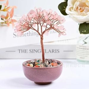 Natural Citrine <b>Crystal</b> Money Tree Yellow <b>Chips</b> Base Home Office Feng Shui Wealth Ornament - Product Image 2