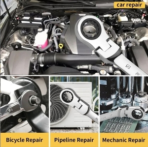 Crv High Quality Car 12pcs Two-way Flex Flexible Head Combination Flexible Ratchet <b>Wrench</b> BNYA-TK012FRW-1 Ratchet Wren - Product Image 4