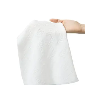 सफेद माइक्रोफाइबर गैर बुना सफाई अवशोषक कपड़ा कार्बनिक सूती गीला स्पनलेस गैर बुना कपड़ा
