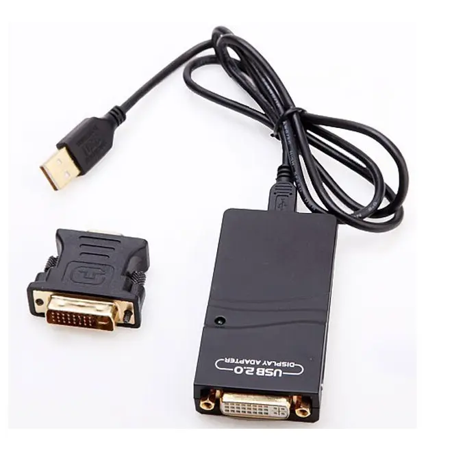 3in1 USB 2.0 UGA ไปยัง DVI VGA HDM-ใช้งานได้กับจอแสดงผลหลายจอตัวเชื่อมต่อกราฟิกอะแดปเตอร์4 Windows PC HDTV