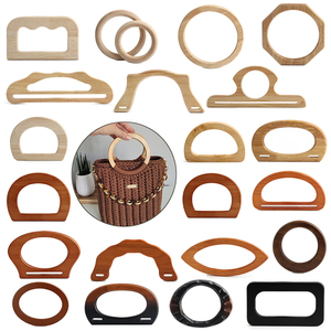 Asas Redondas de Madera <span class=keywords><strong>para</strong></span> Bolsos, Asas de Madera Maciza <span class=keywords><strong>para</strong></span> Carteras y Marcos <span class=keywords><strong>para</strong></span> Bolsos, <span class=keywords><strong>para</strong></span> Bolsos Hechos <span class=keywords><strong>a</strong></span> Mano y Bolsos Tejidos, Manualidades DIY - Product Image 1