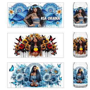 Autocollants imperméables en vinyle pour enveloppes de tasses en verre personnalisées, transferts UV DTF imperméables de 16 oz, étiquettes pour enveloppes de tasses, impression par transfert - Product Image 3