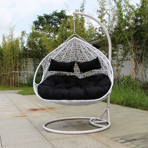 Patio Schaukel mit Ständer Gartenmöbel Set Garten Relax Hängematte Double Wicker <span class=keywords><strong>Rattan</strong></span> Modern Hanging Egg Chair - Product Image 3