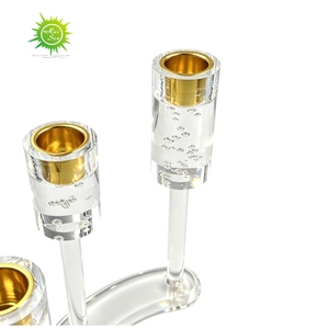 Candélabre <span class=keywords><strong>en</strong></span> cristal à 3 bras, porte-bougie de mariage et centre de table, élégant <span class=keywords><strong>chandelier</strong></span> <span class=keywords><strong>en</strong></span> acrylique pour décorations de mariage - Product Image 3