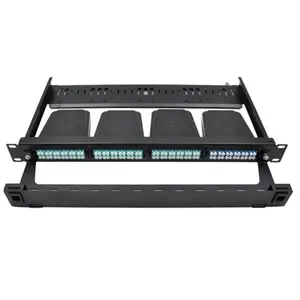 High dichte 96 core Optical Distribution Frame 1U fiber optic Patch Panel MPO zu LC ODF