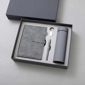 Wholesale Promotional PU Leather Notebook <b>Journal</b> for Gifts Custom Diary Thermos Cup Notebook Gift Set With Pen and Water Bottle - Product Image 5