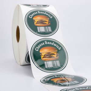 Étiquette autocollante ronde pour sandwich au fromage avec code-barres pour l'emballage alimentaire - Product Image 5