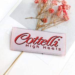 Étiquettes de marque pour vêtements, rectangulaires, en rouleau, lavables, écologiques, avec logo personnalisé, impression <span class=keywords><strong>brocart</strong></span>, quantité minimale de commande, pour mariage et tailles - Product Image 4